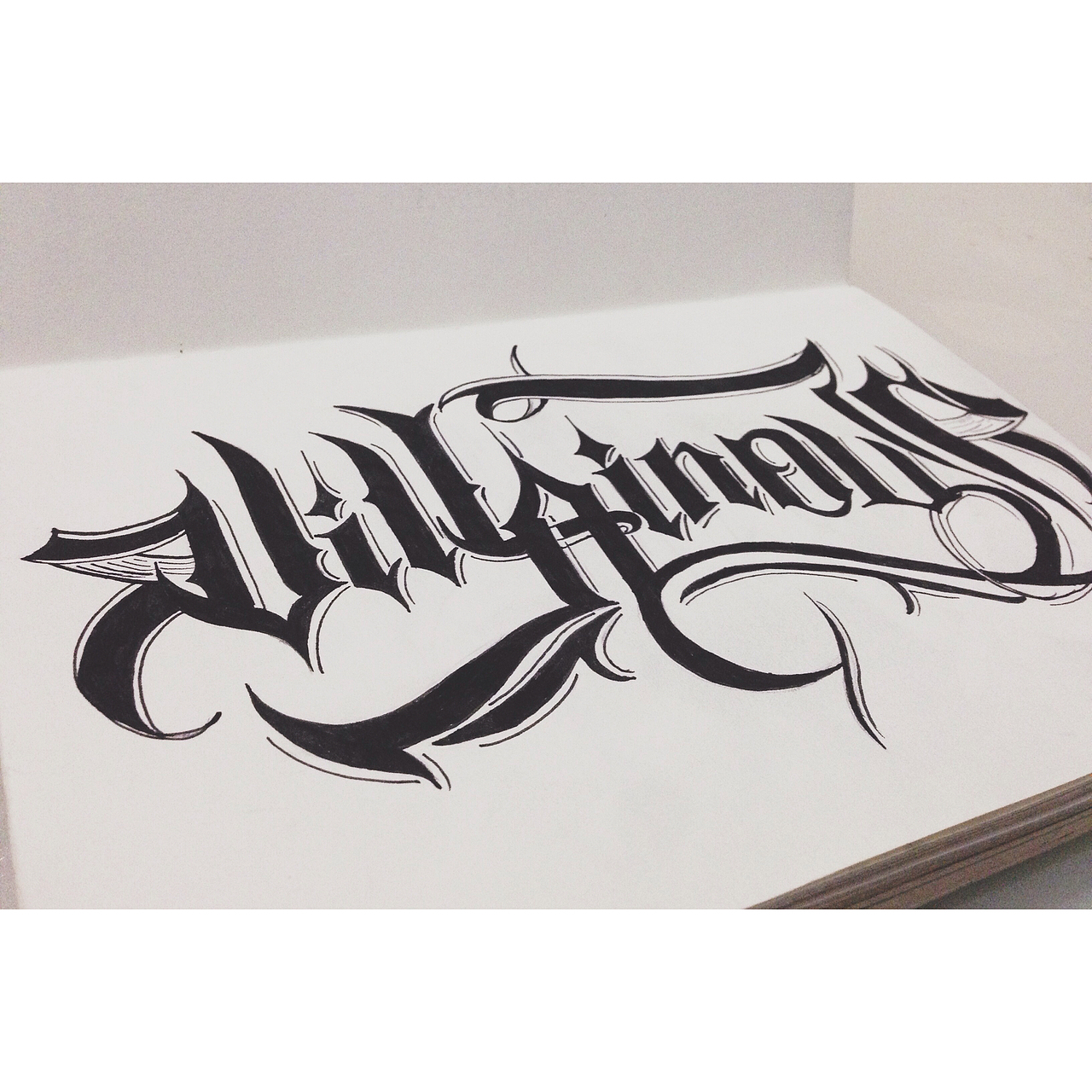 【字体设计】手绘英文花体临摹练习