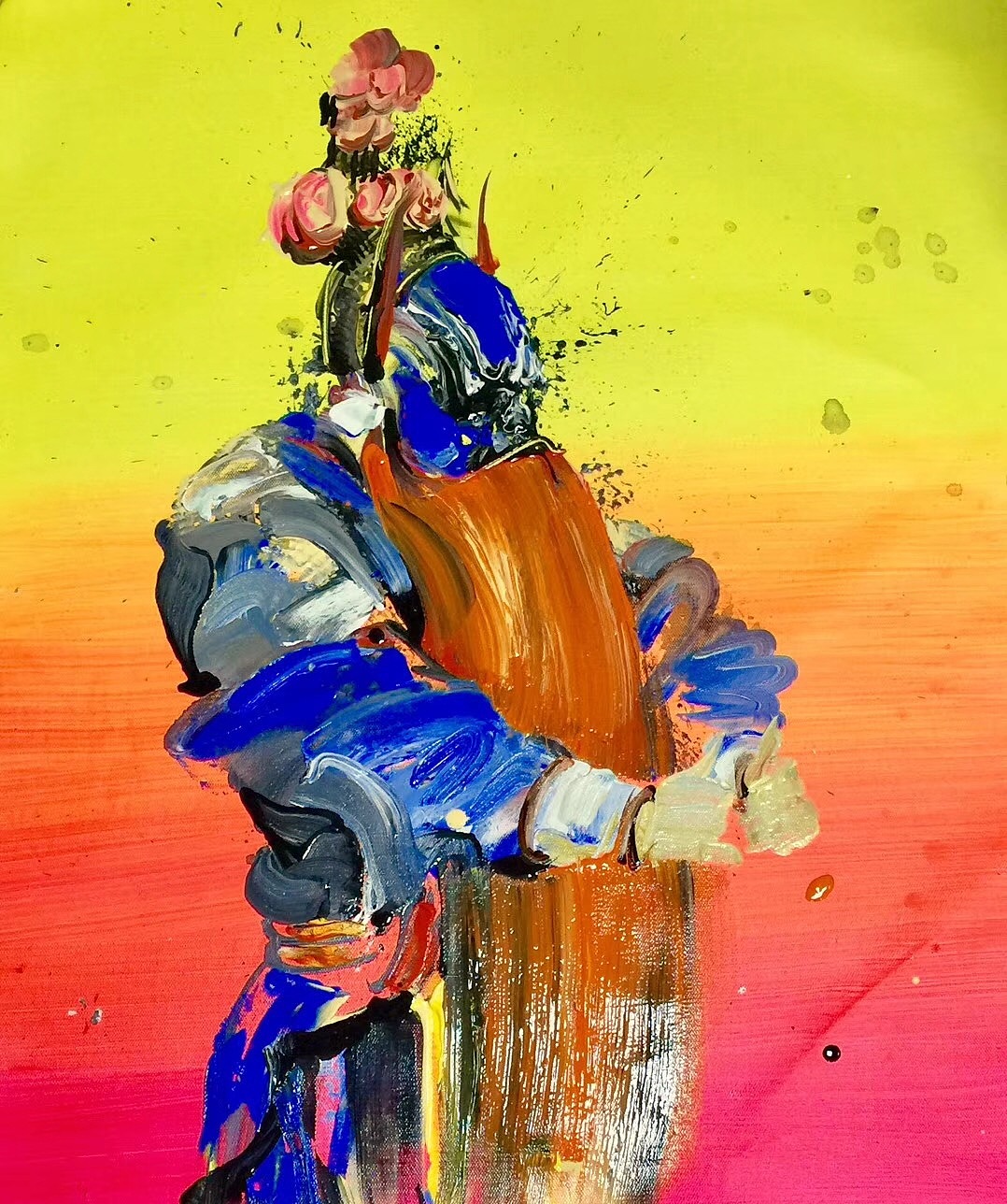 邓宇意象油画.京剧人物