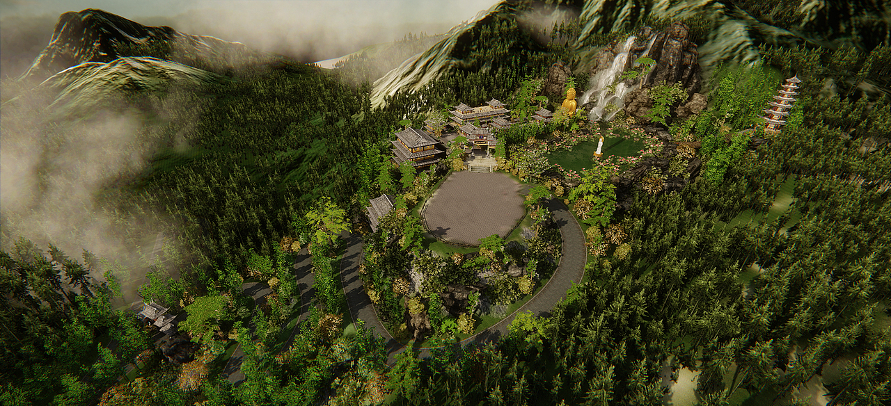 仙佛寺（图ZMTk0NjI4MDg=） - 场景 - 站酷设计师高诺科技原创素材 - 站酷ZCOOL