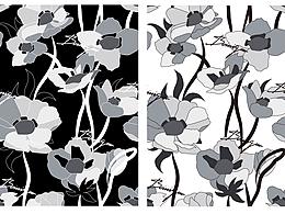 花朵藤蔓循環(huán)滿印服裝圖案