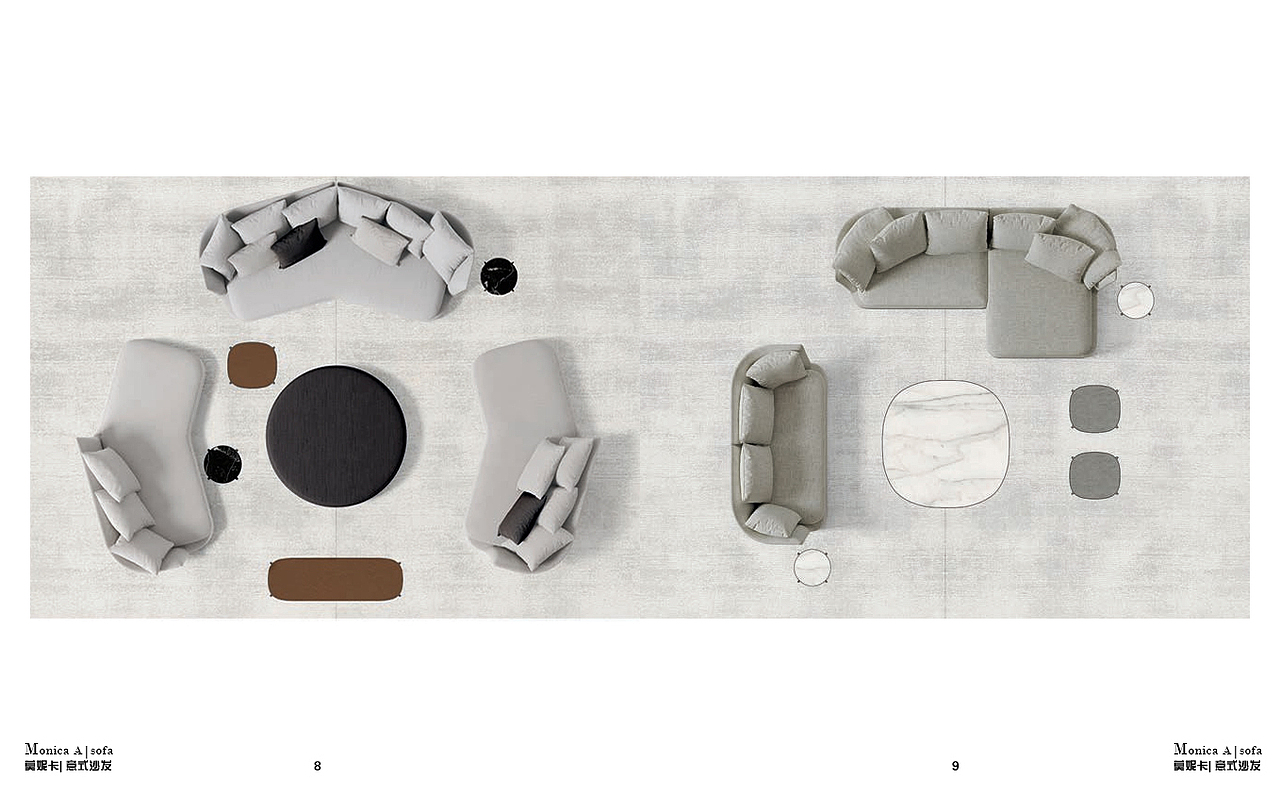 意式简约布衣沙发