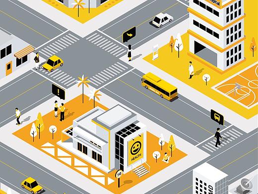 2.5d Medical City（个人主页-ZMjY1MzkzODQ=） - 商业插画 - 站酷设计师leecheez原创素材 - 站酷ZCOOL