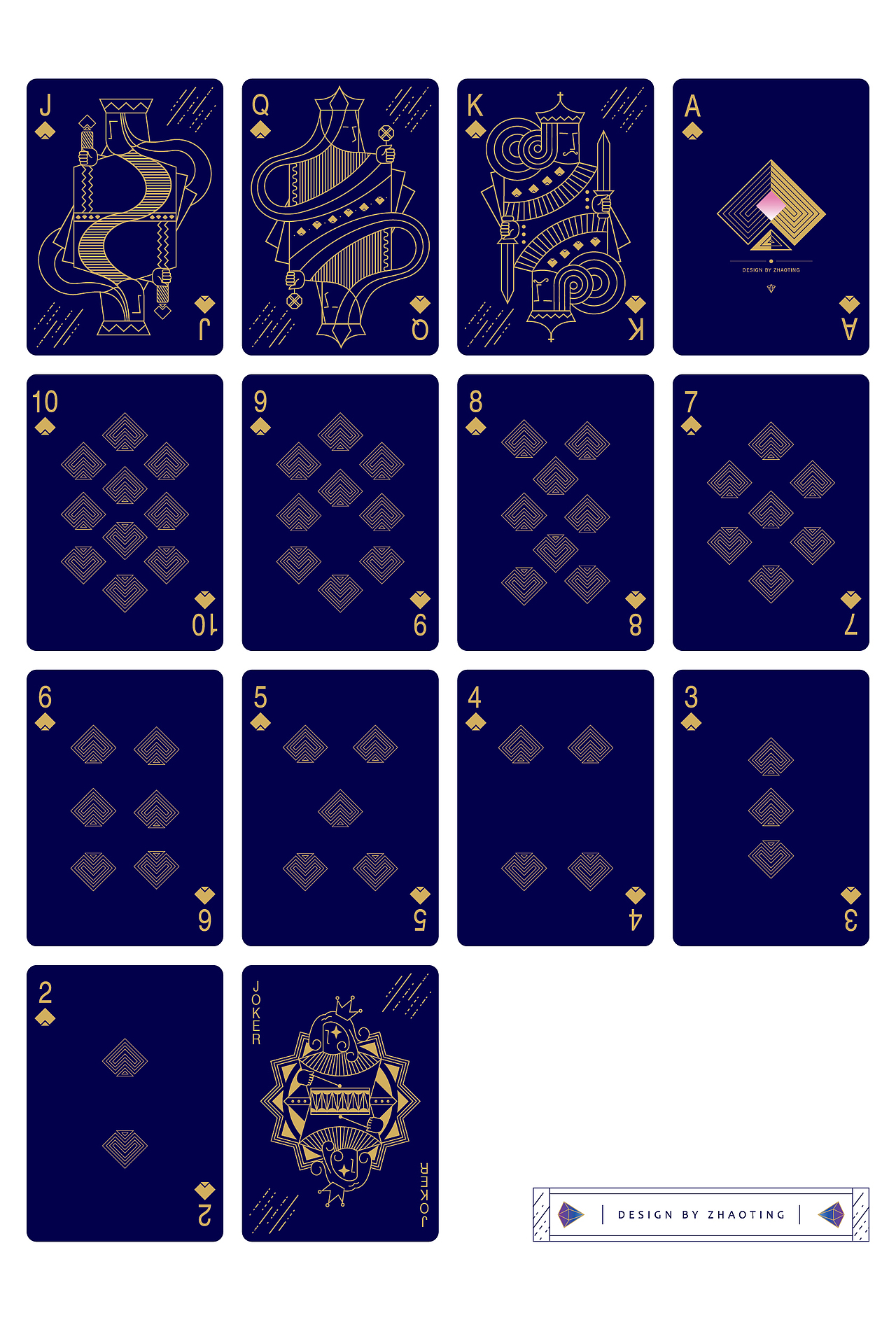 樱花主题扑克牌设计