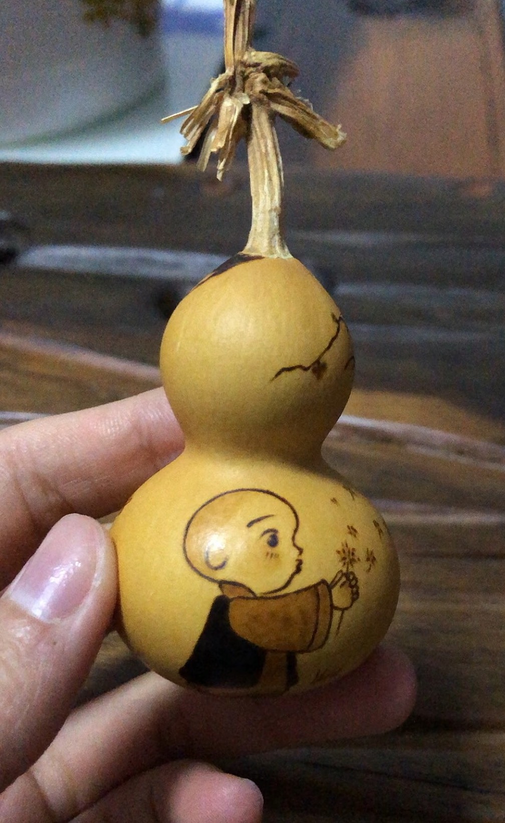 卡通烙画葫芦烙画手工艺手把件