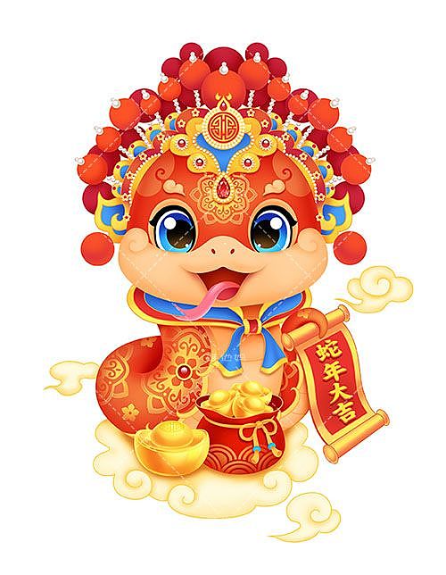 （娃他妈）2025蛇年生肖IP（图ZMzYyMTIyNDA0） - 商业插画 - 站酷设计师娃他妈原创素材 - 站酷ZCOOL