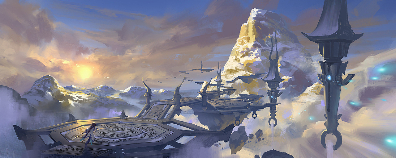 手游《蜀山传》场景作品1