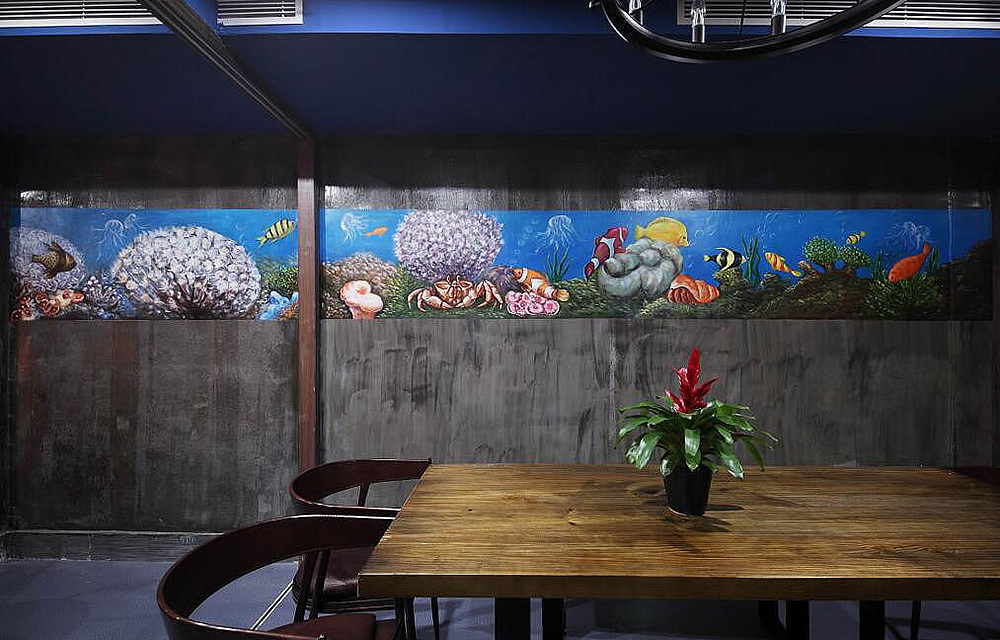 郑州一口鲜海鲜火锅店装修设计案例（图ZMTUzNDE0NzYw） - 家装设计 - 站酷设计师郑州餐饮装修公司原创素材 - 站酷ZCOOL