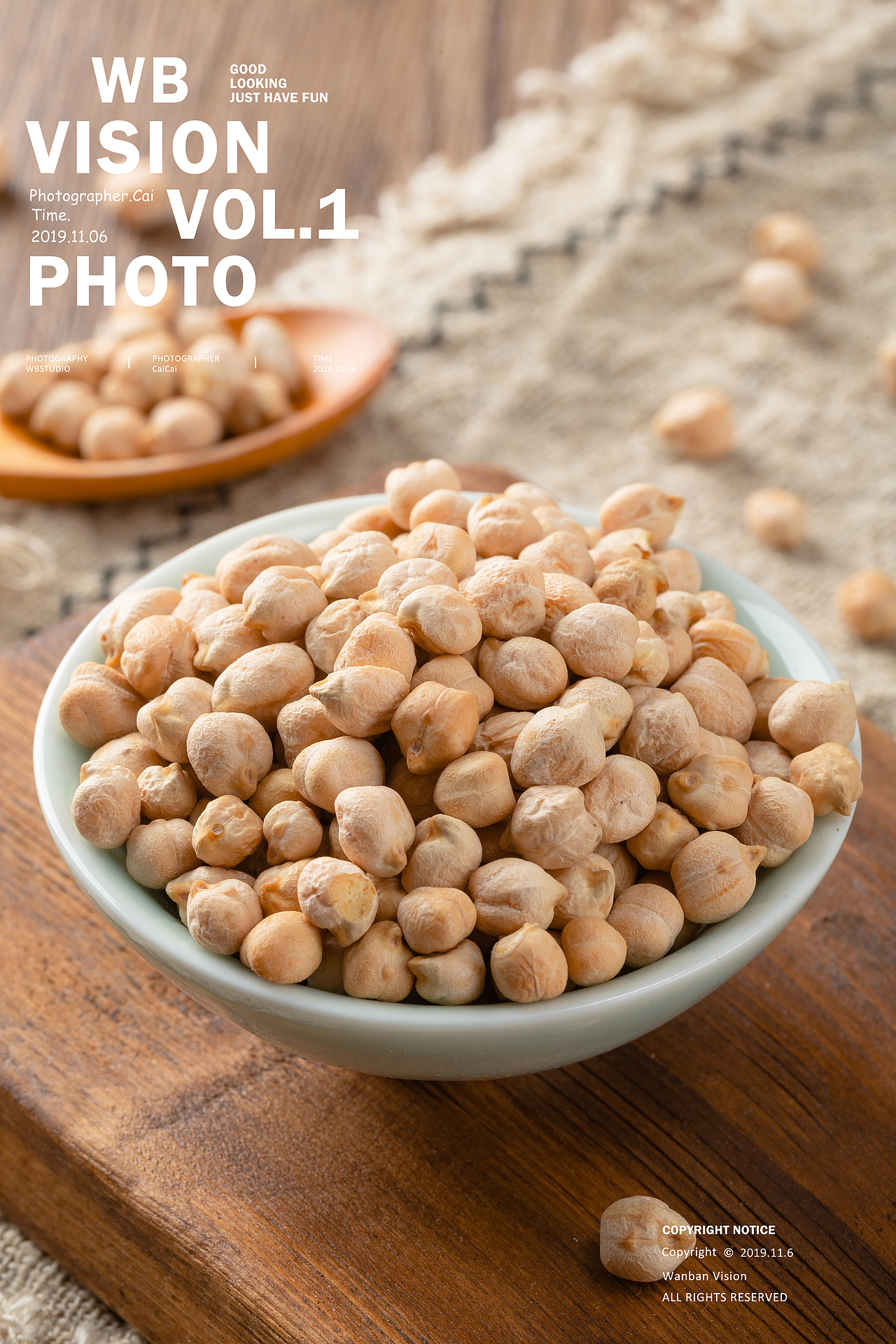 鹰嘴豆和银耳拍摄