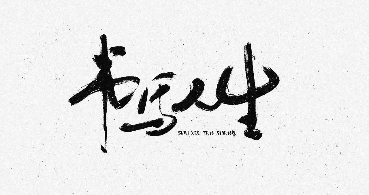 日常练习系列之手写书法字体_书写人生