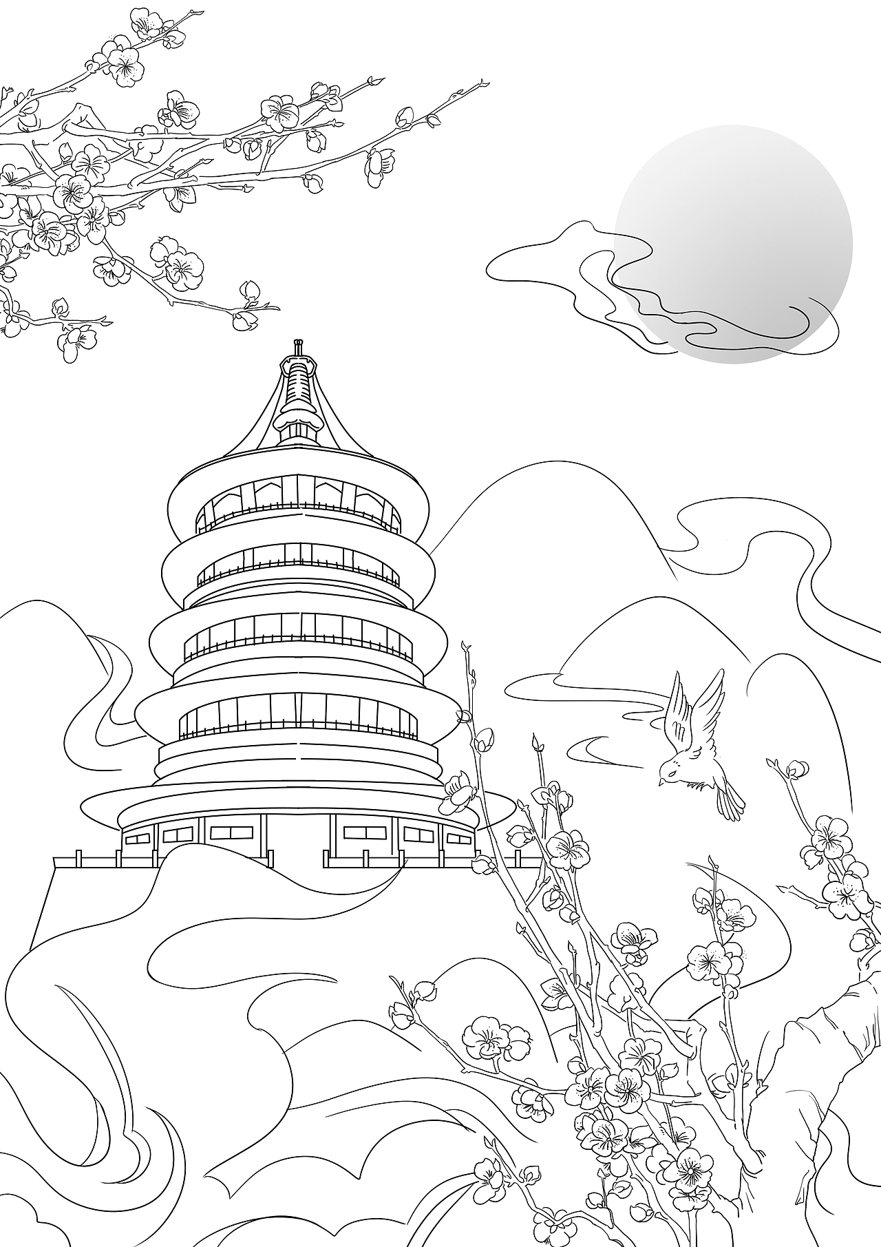 《四季洛阳》|插画|创作习作|王废了_原创作品-站酷zcool