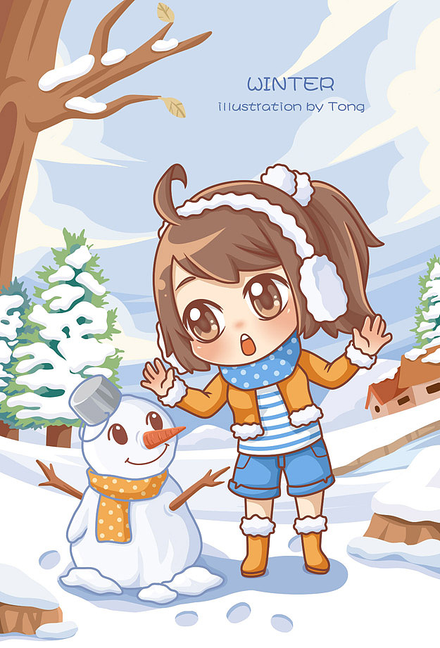 【许小瞳原创】春夏秋冬四季款明信片套装（图ZMTg4NzcyMjA=） - 商业插画 - 站酷设计师许小小小瞳原创素材 - 站酷ZCOOL