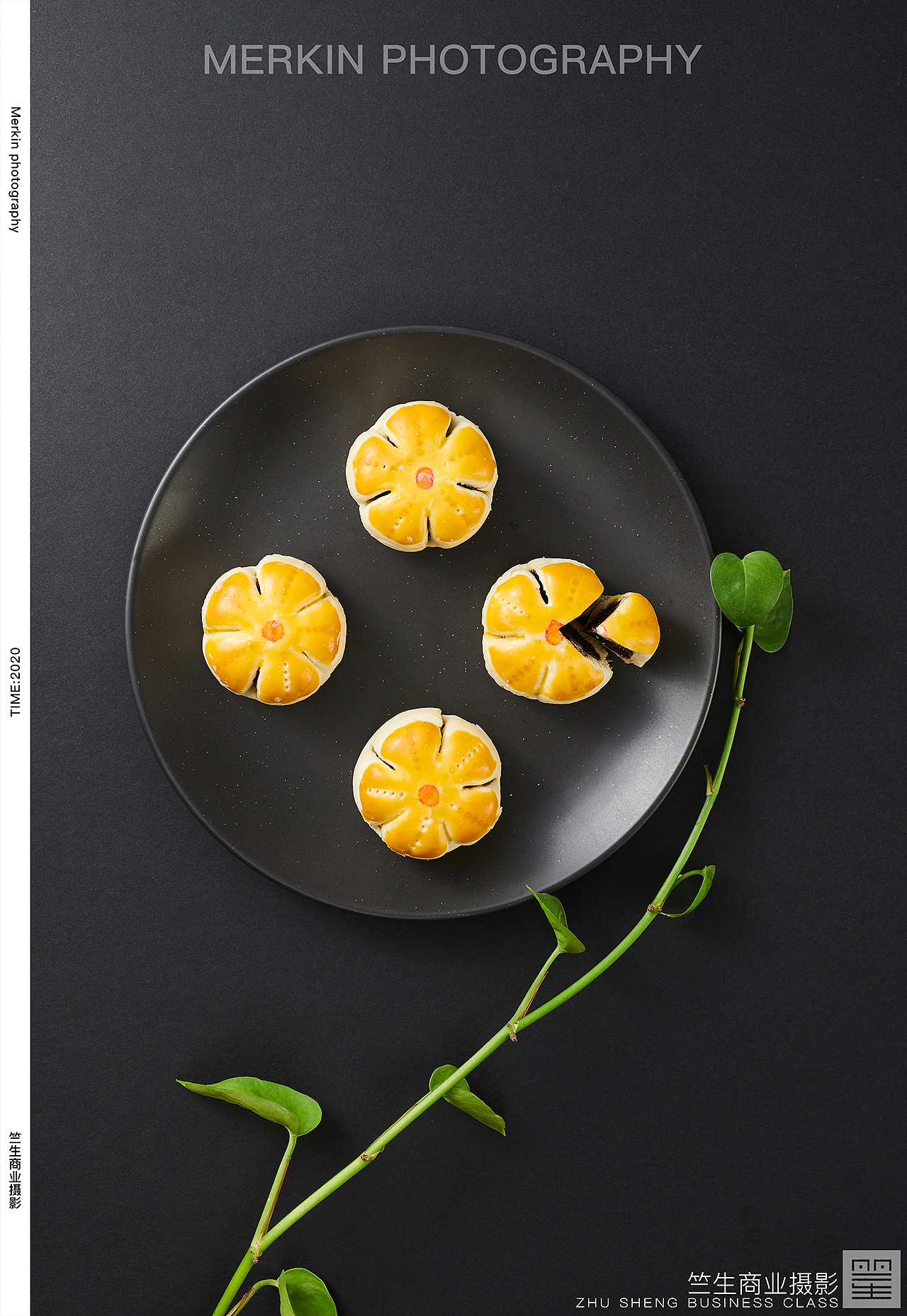 糕点面包拍摄/食品摄影/传统点心/枣心糕蛋黄酥桃花卷