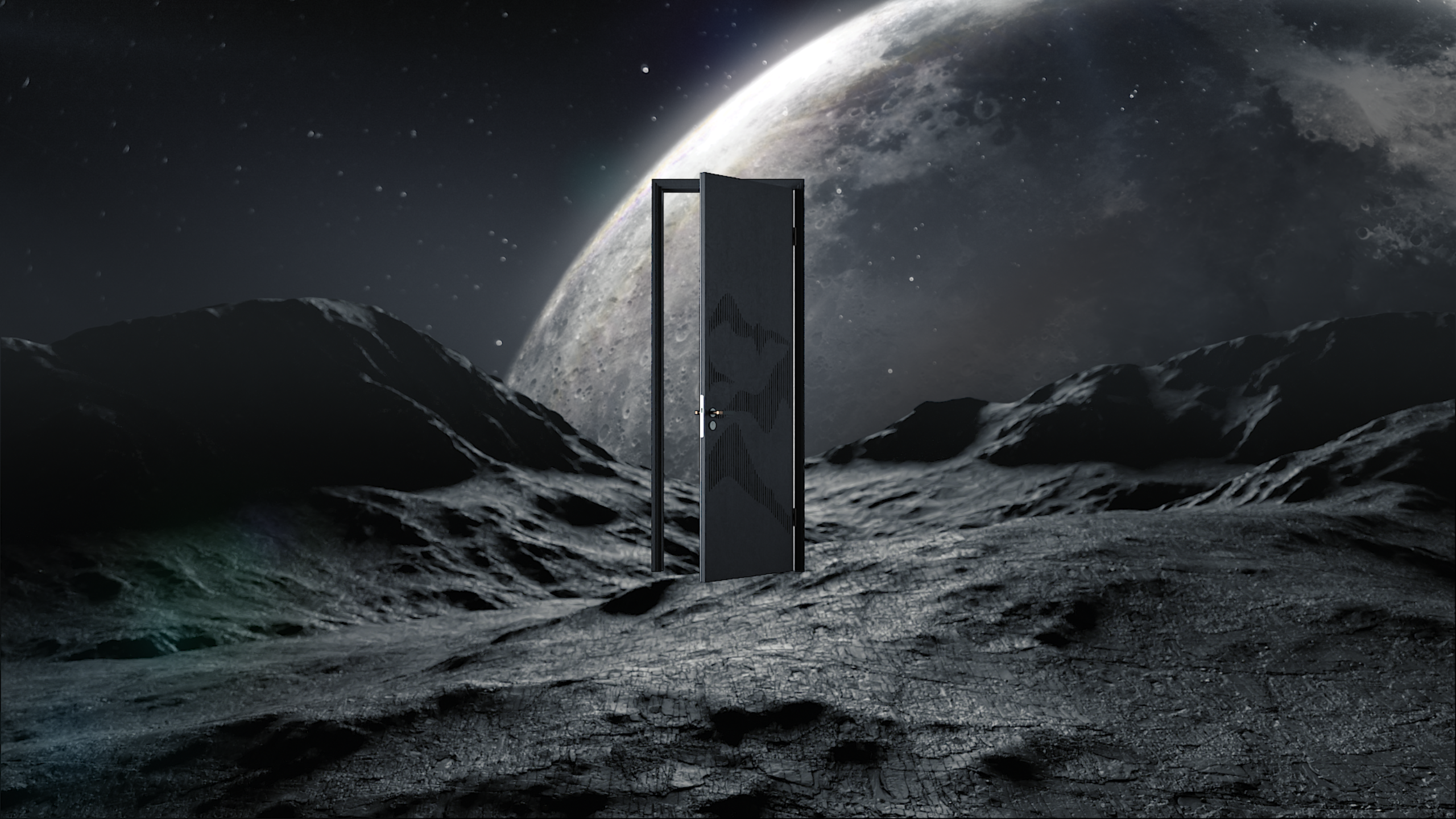 tata灰柳直纹木门