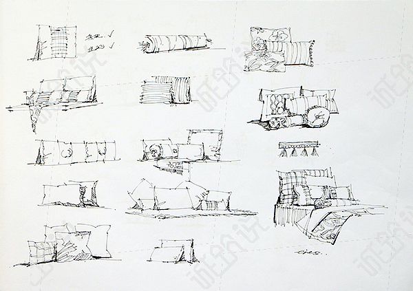 诚筑说:室内设计手绘培训美女教师原创授课作品集