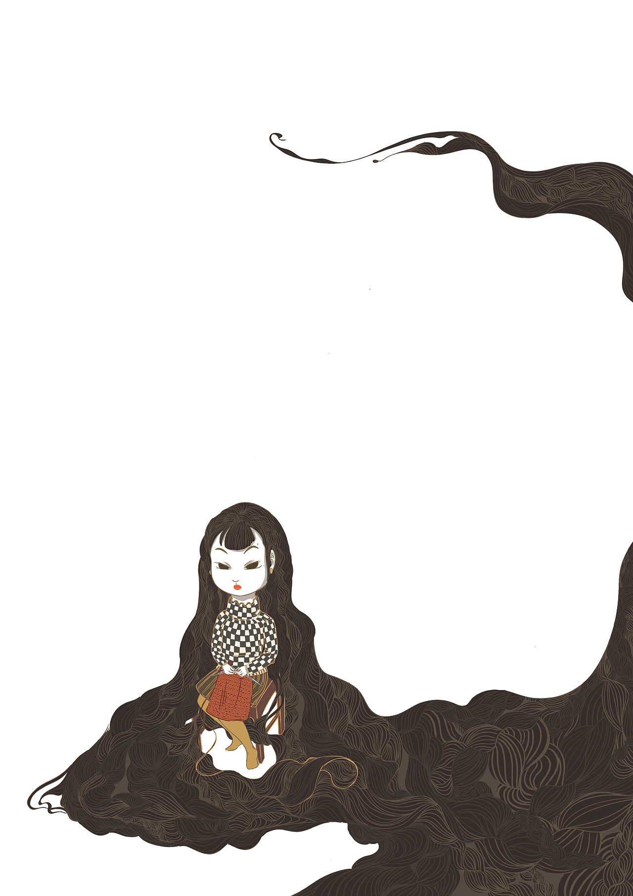 小时候母亲用毛线织了很多东西给我。毛衣、毛袜子、围巾、手套等等