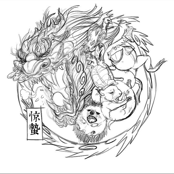 草稿还算快吧,脑子里有点想法就勾了,也没多想