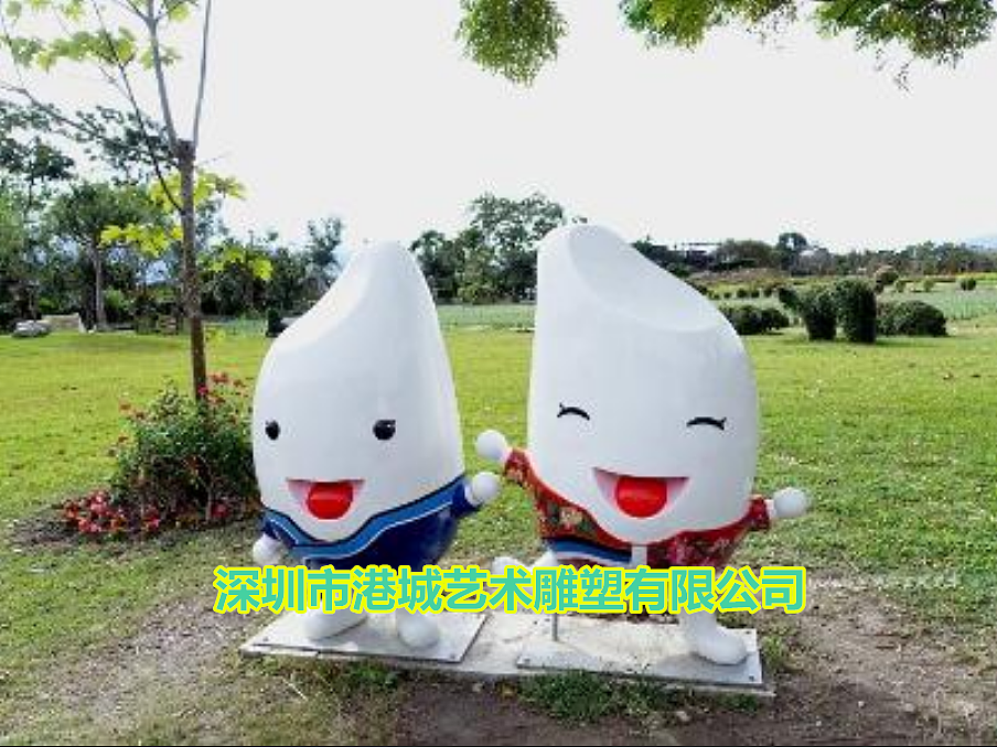 稻田美陈DP点玻璃钢大米宝宝公仔卡通水稻谷雕塑像摆设