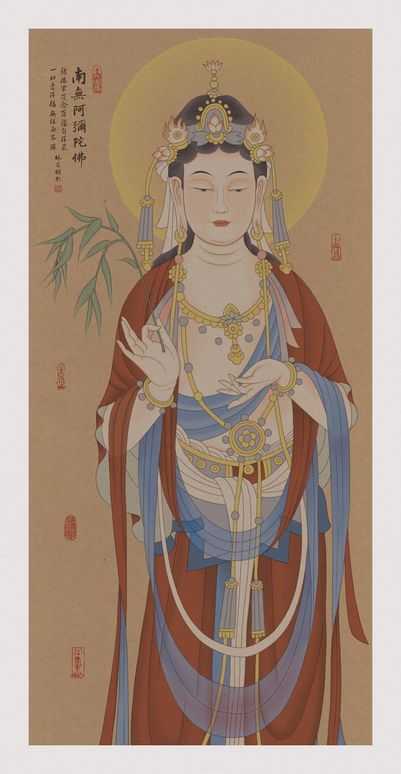 《南无阿弥陀佛》工笔画。（图ZMjU1Njc2NDky） - 绘画 - 站酷设计师创e派原创素材 - 站酷ZCOOL