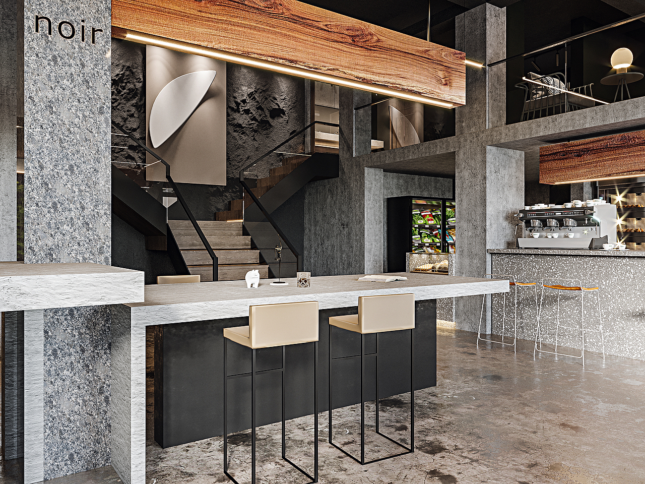 黑色工业风工装会所