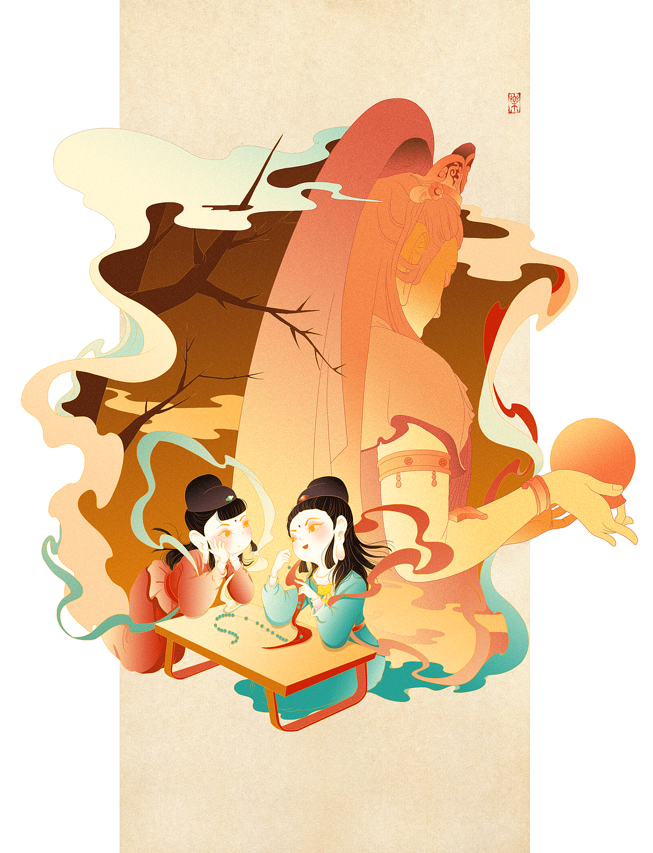 一叶一如来（图ZMTY3NjIxMTgw） - 商业插画 - 站酷设计师金灿灿_103原创素材 - 站酷ZCOOL