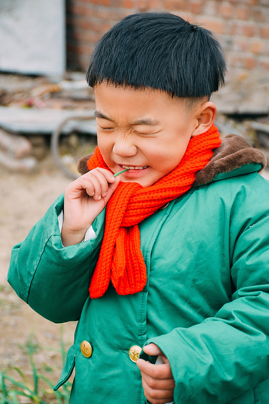 绿色复古军大衣