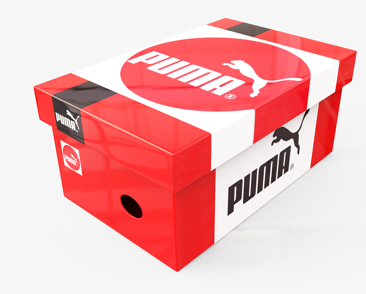 彪马鞋盒建模渲染