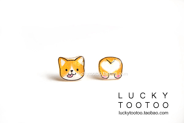 电臀小柯基—热缩片耳钉（图ZODk1NTU4MDA=） - 首饰设计 - 站酷设计师legenddiy原创素材 - 站酷ZCOOL