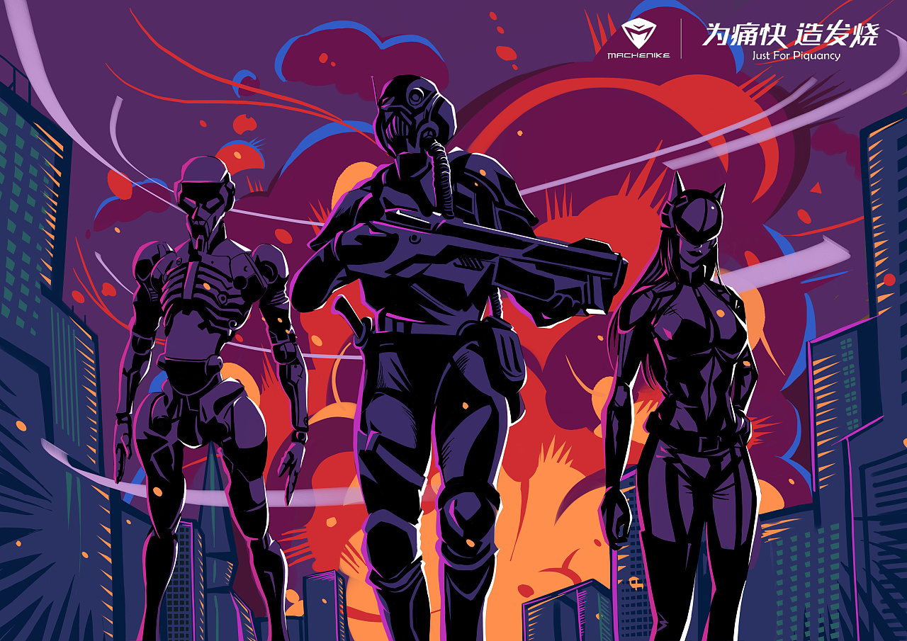 机械战警|插画|商业插画|北巷包子铺 - 原创作品 - 站酷 (zcool)