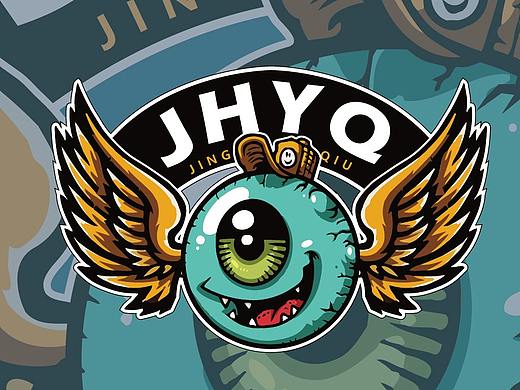 净化眼球插画LOGO