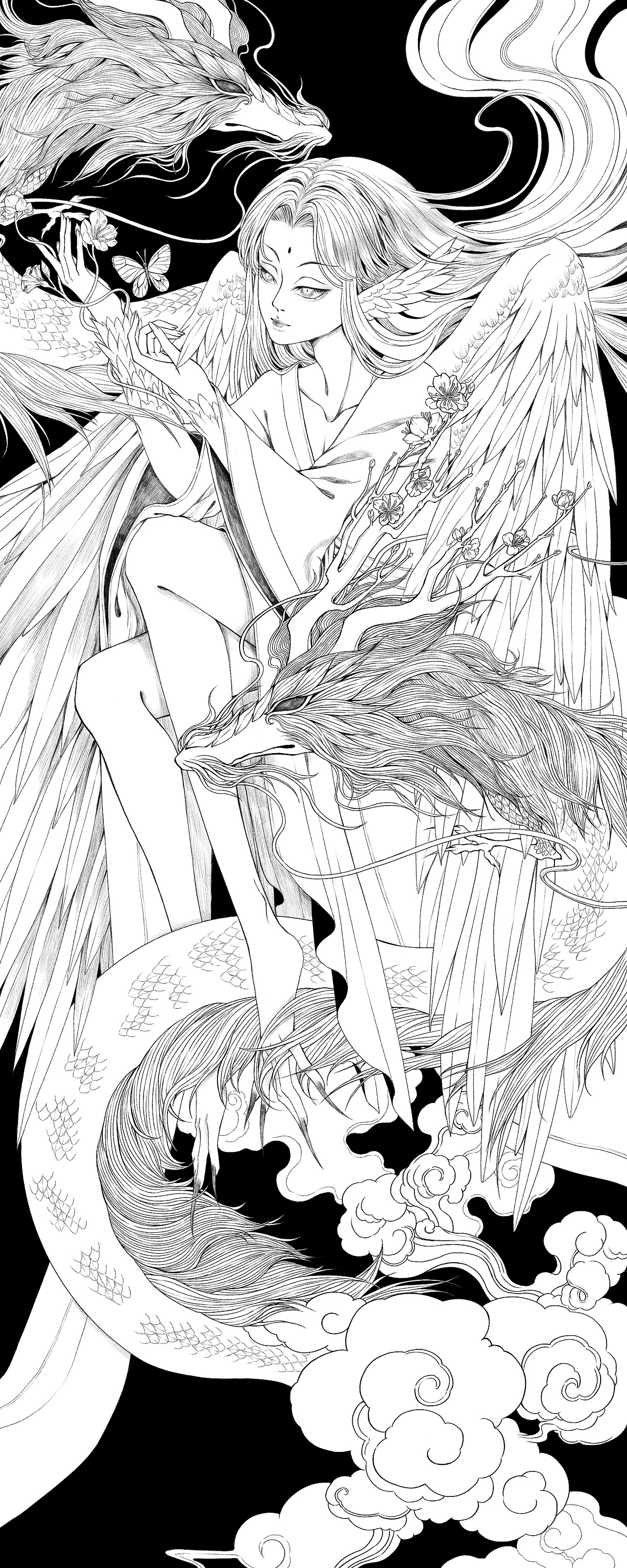 【II】女祭司 The High Priestess
代表的神是珀耳塞福涅,当她在冥界时,代表沉睡于黑暗泥土的种子,当她在春天回到地面上时,代表生长的女神德墨忒耳的力量唤醒了种子。所以珀耳塞福涅也是春之女神,由此也引申出关于中国春之神的猜想。句芒,主管树木的发芽生长,辅佐东方上帝青帝太皞。神话中,句芒的形象是人脸,鸟身,乘两龙。