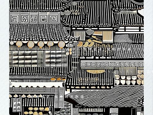 版画｜《江南建筑》