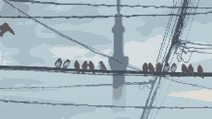 怀旧像素风【天气之子】（图ZMTgzMjI5NTY0） - 像素画 - 站酷设计师杠铃酱原创素材 - 站酷ZCOOL