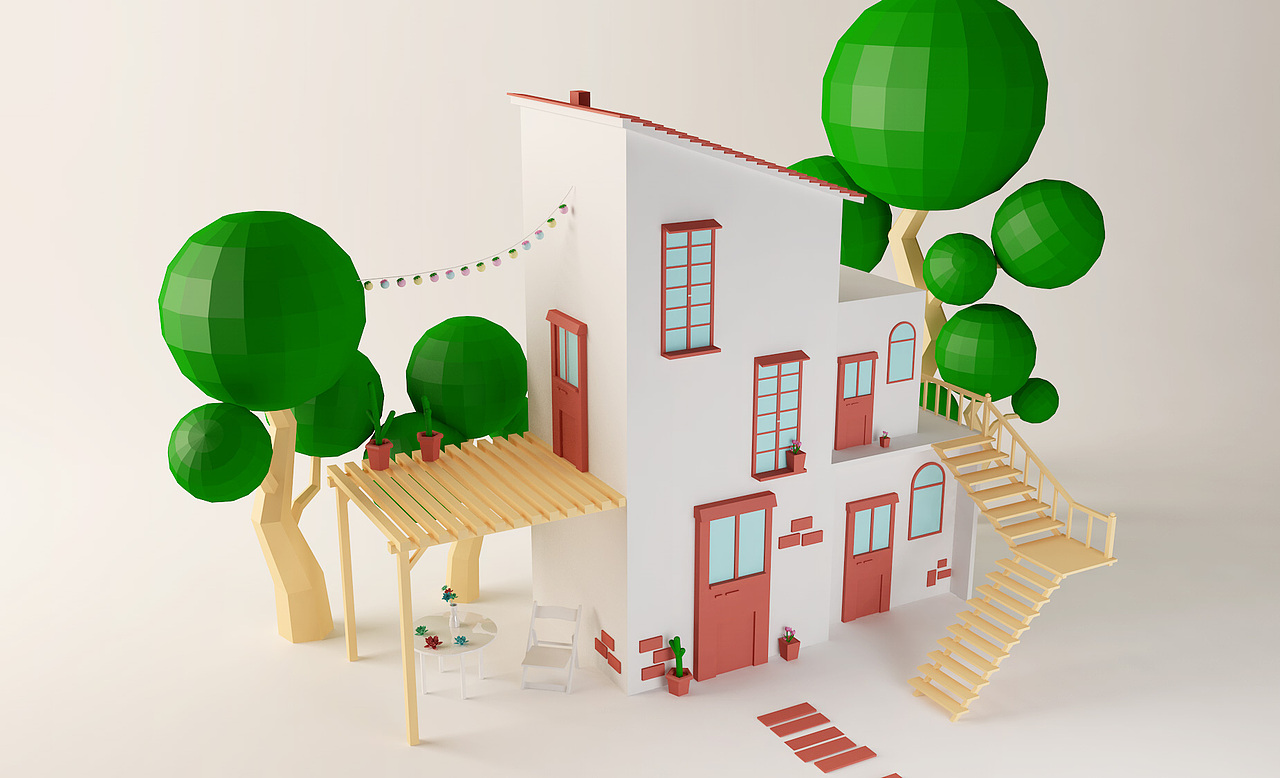 c4d作业|三维|场景|cc小图 - 临摹作品 - 站酷 (zcool)