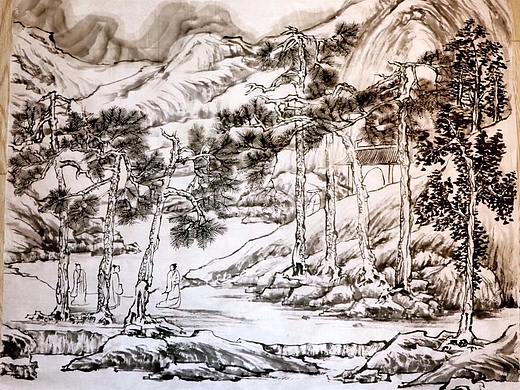王原祁传统山水画临摹再创作