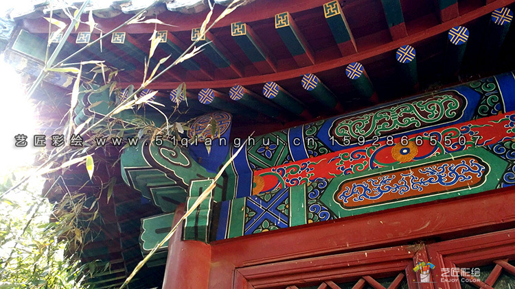 寺庙传统古建筑彩画彩绘
