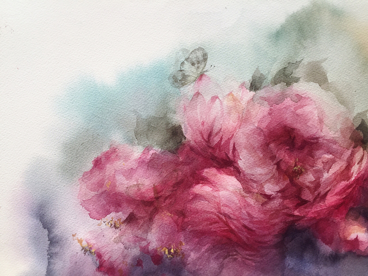 苏洱的水彩 《昵语》 附带教程~