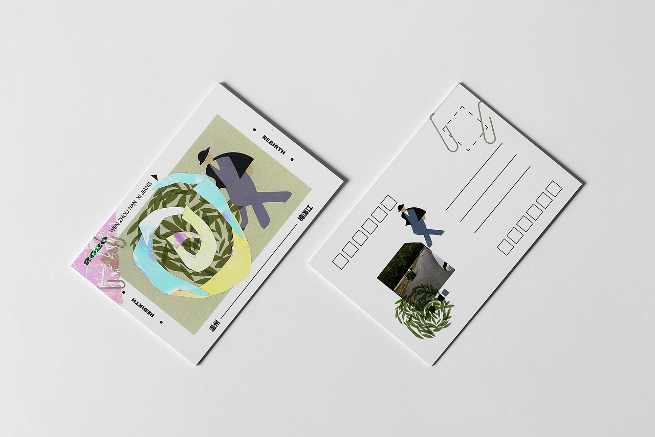 温州楠溪江主题旅游明信片