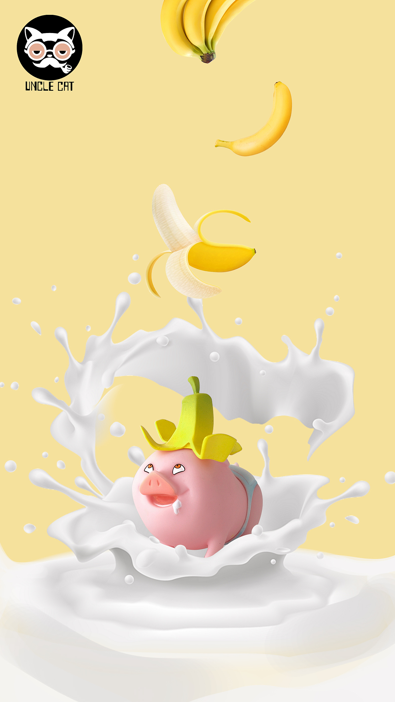 猫大爷UNCLECAT 朱小宝 水果猪系列 潮玩收藏