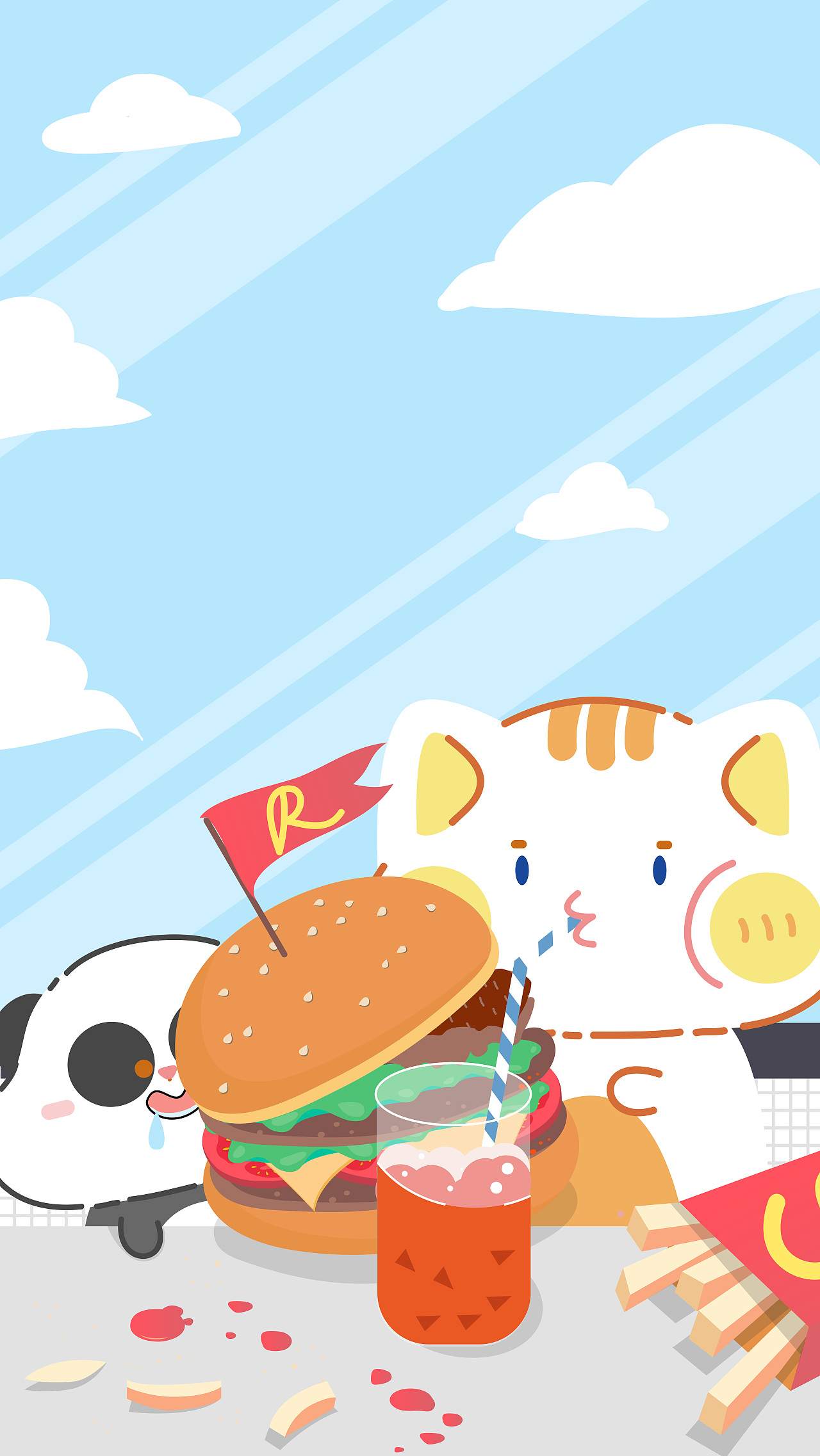 熊猫与猫IP绘制（图ZMjIyOTYwNjA4） - 商业插画 - 站酷设计师Syrian也是雨原创素材 - 站酷ZCOOL