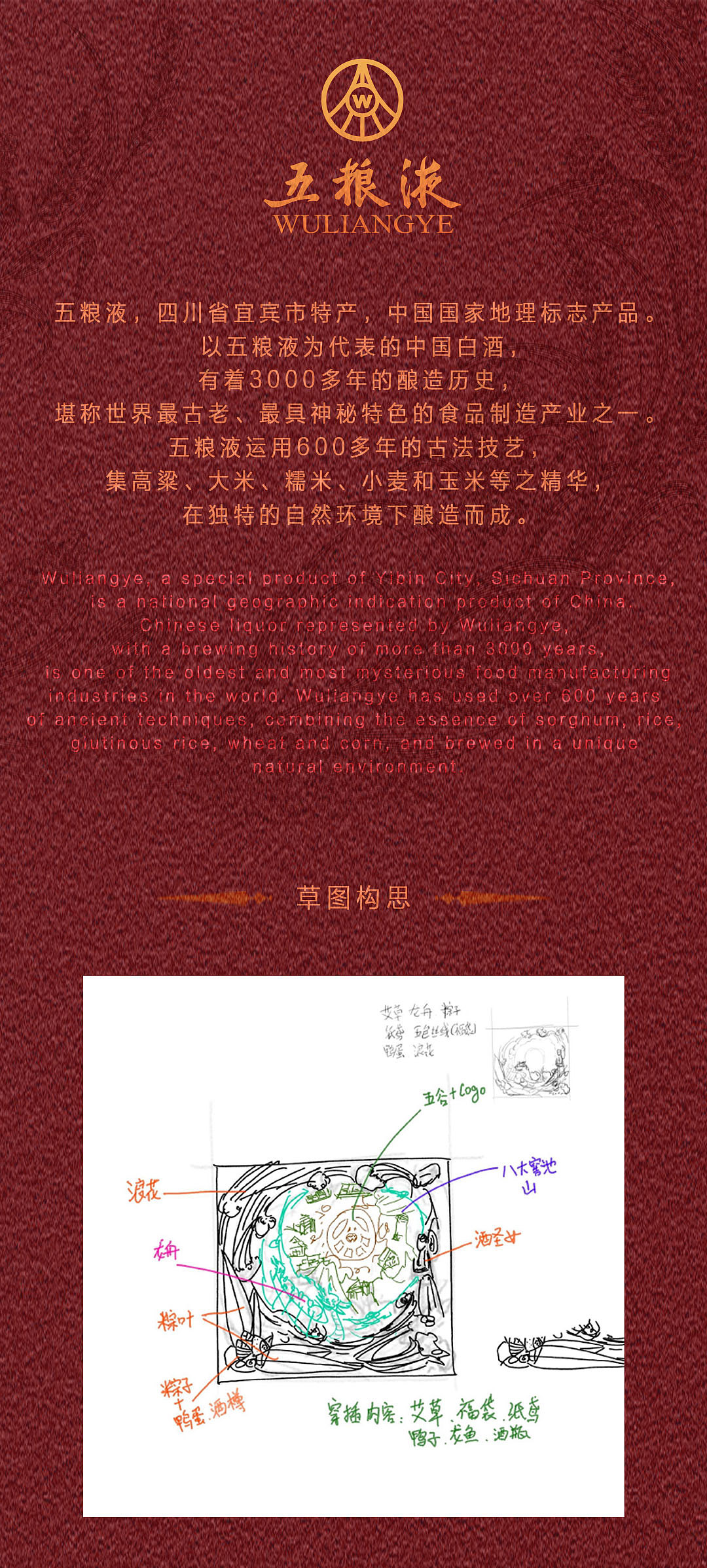 五粮液端午节插画