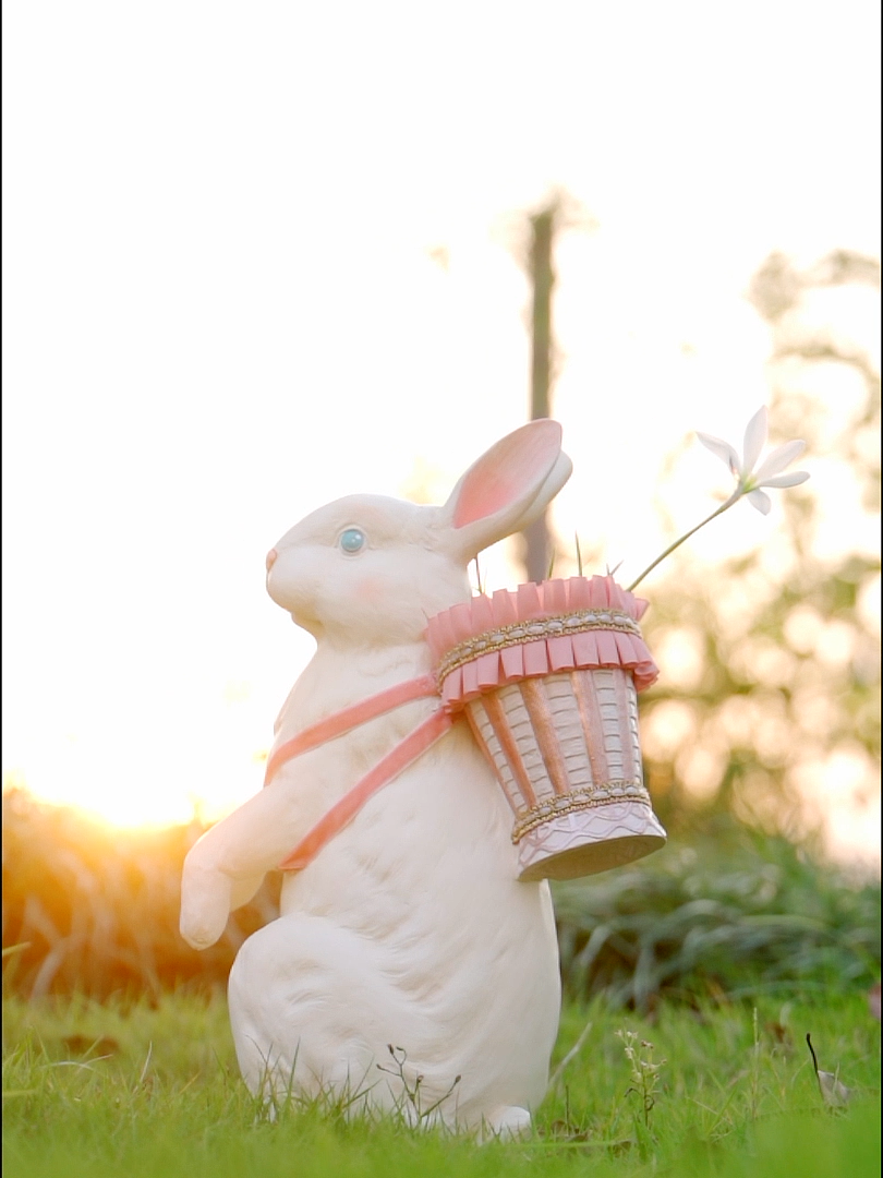 可爱摆件工艺品可爱的兔子淘宝拍摄主图视频电商拍摄