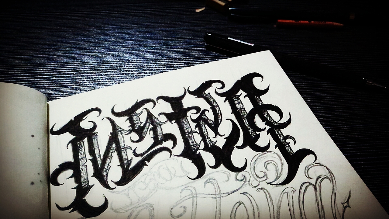 奇卡诺字体练习