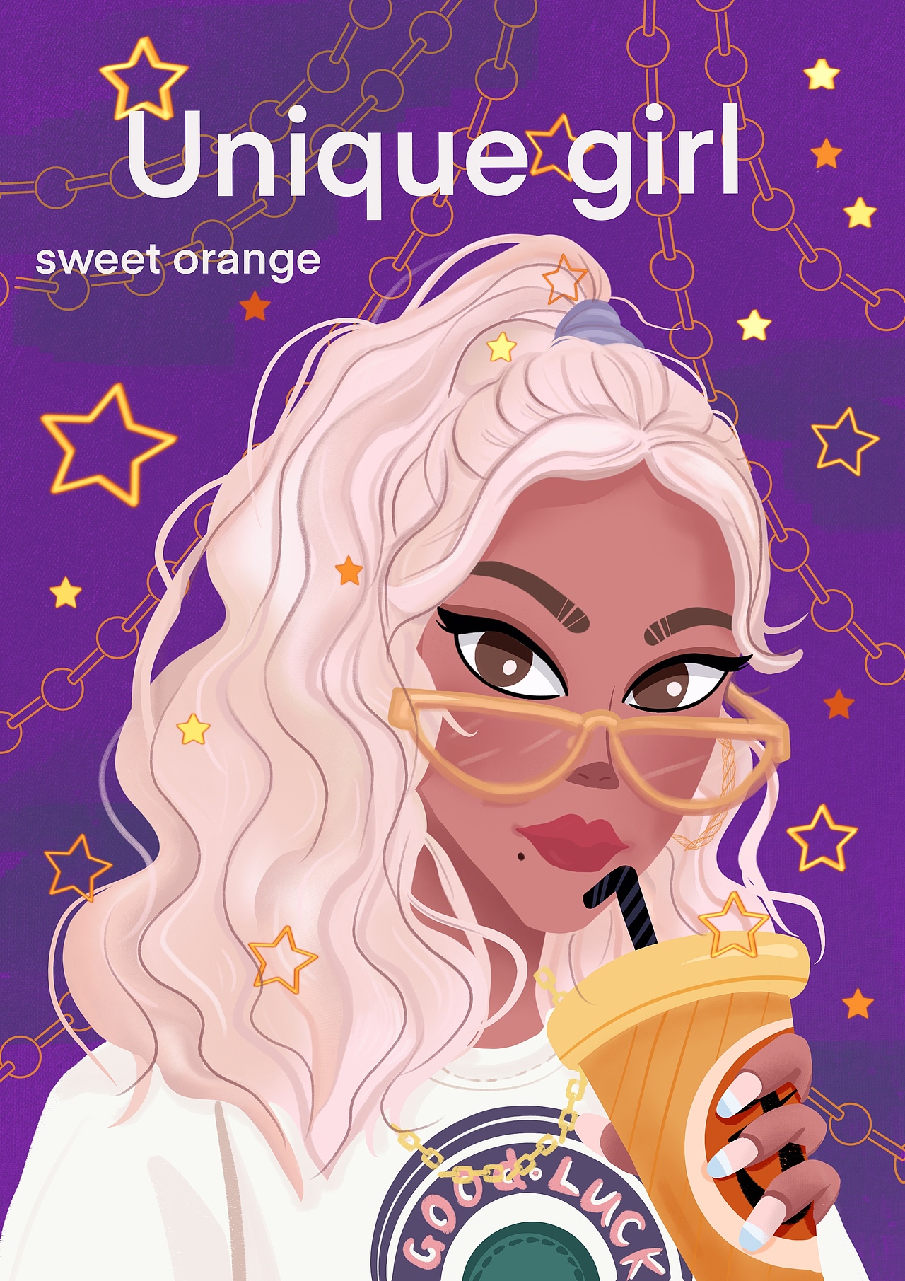 歐美人物風(fēng)格繪畫(huà)3（圖ZMjczMDk1NzMy） - 商業(yè)插畫(huà) - 站酷設(shè)計(jì)師甜橙sweetorange原創(chuàng)素材 - 站酷ZCOOL