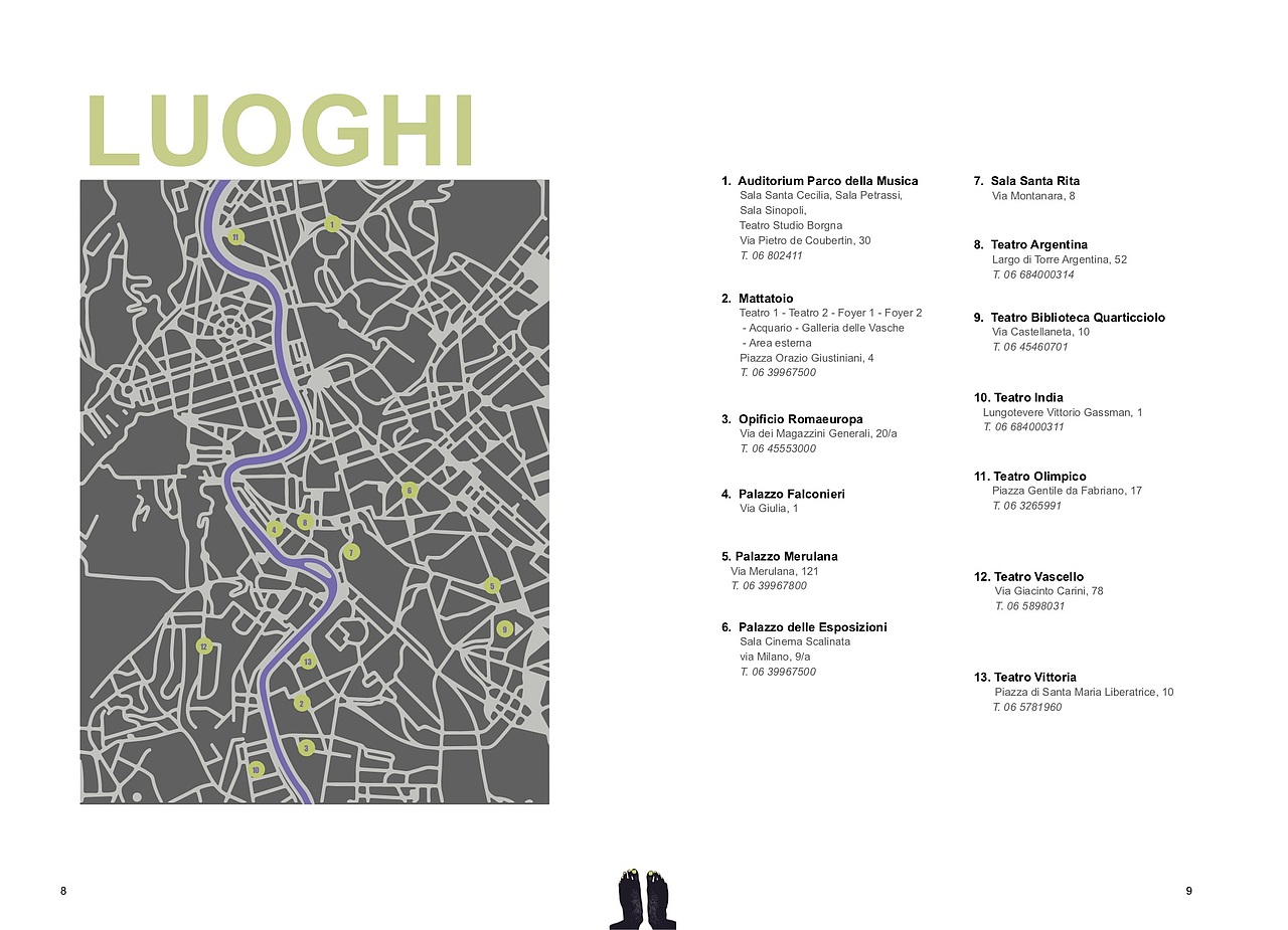 罗马的romaeuropa艺术节 形象设计 宣传册及导览册排版