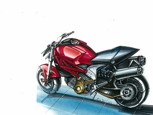 THE MOTORCYCLE SKETCHING