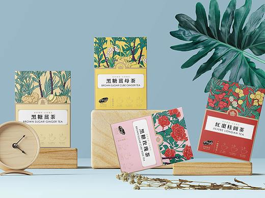 姜茶花茶系列包装