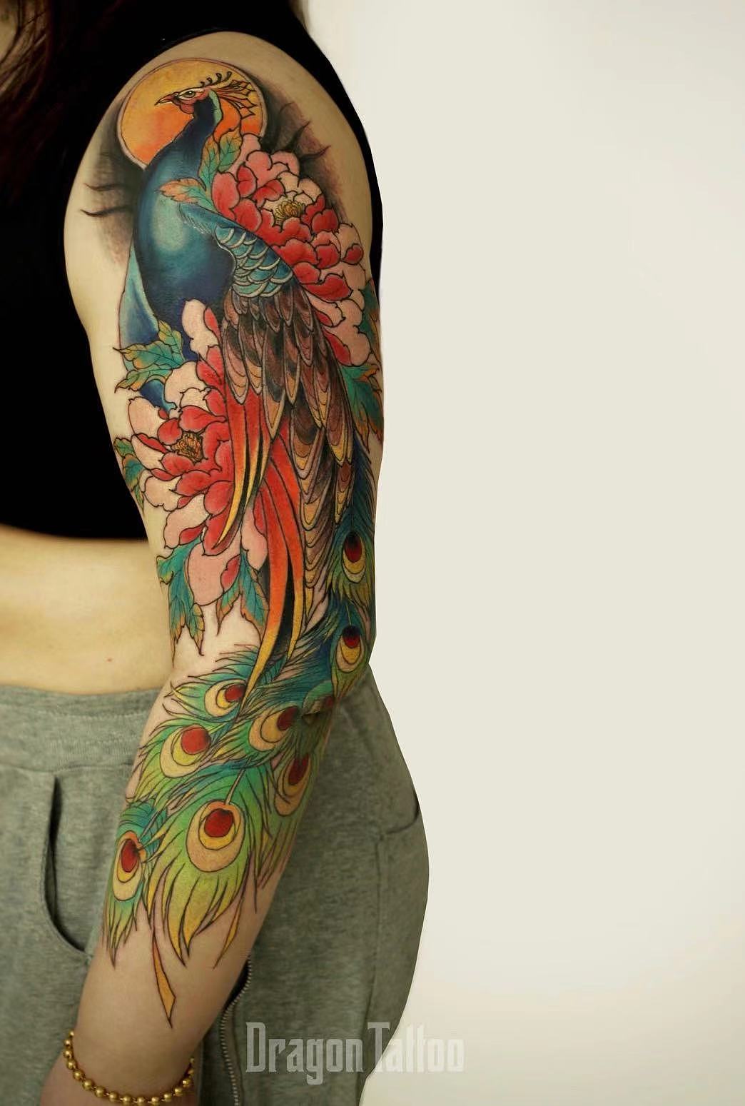 孔雀纹身 北京纹身|手工艺|其他手工艺|dragontattoo大龙_原创作品-站