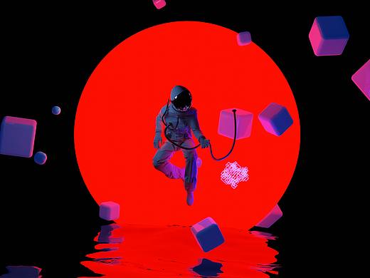 Astronaut【blender渲染】（个人主页-ZNDE0OTU0MjA=） - 场景 - 站酷设计师Hetuiii原创素材 - 站酷ZCOOL