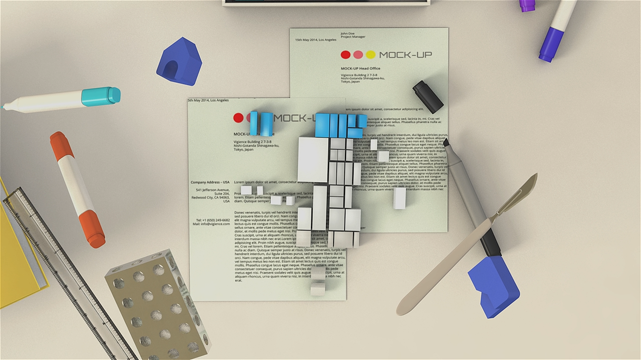 C4D临摹作品-微软广告 短片视频