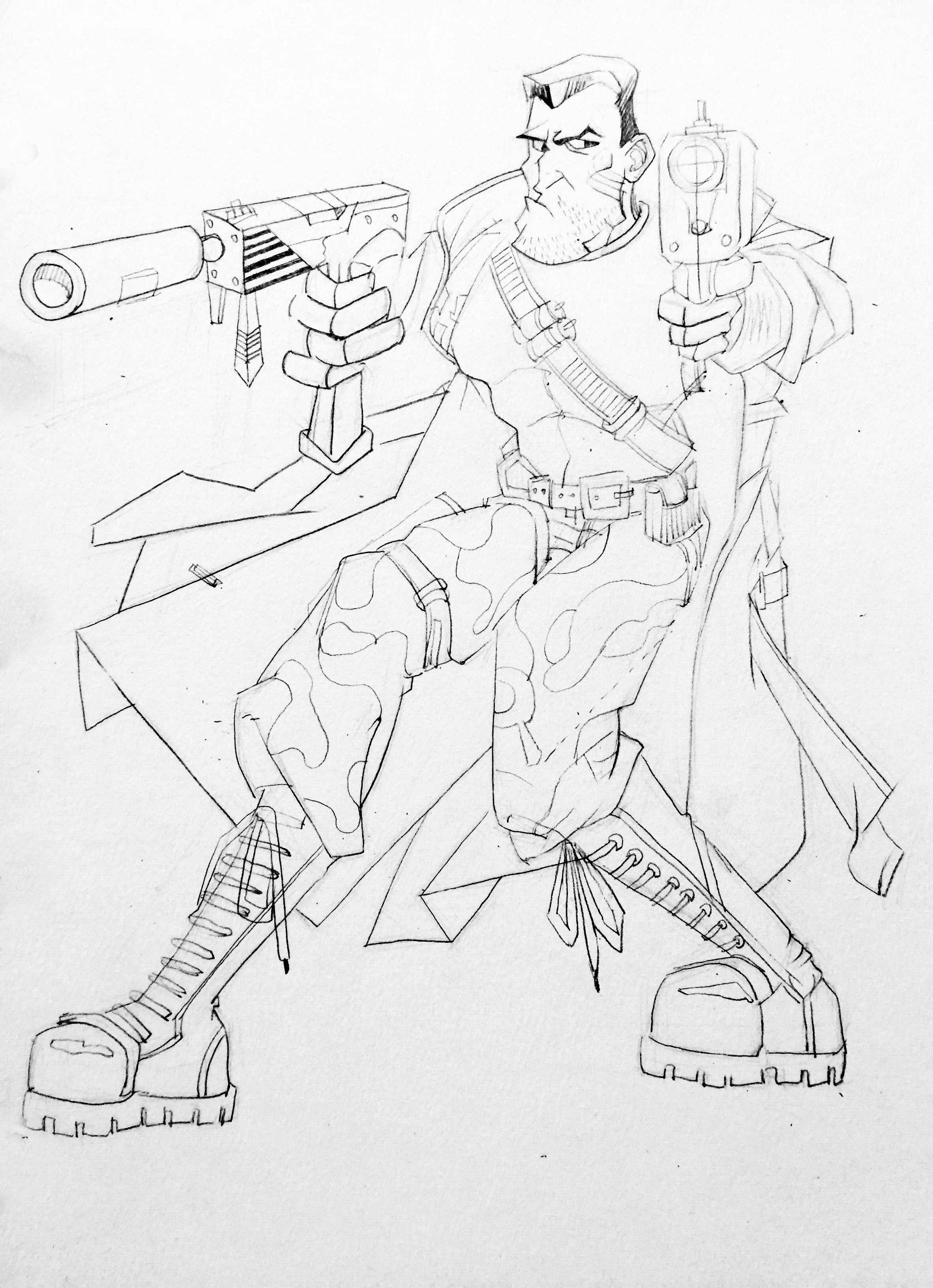 临摹的游戏动画角色设计